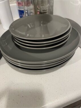 Project 62 Gray Stoneware Dinner Plate Set